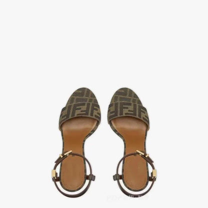 New Fashionable Thick Heel Fish Mouth Strip Sandals 1024022101