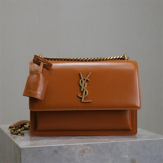 LSY Sunset Medium In Smooth Leather Shoulder Bag