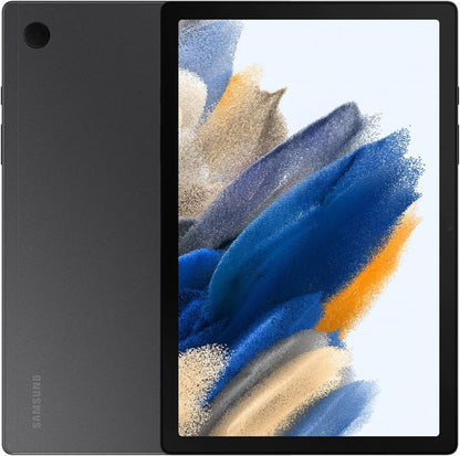2022 Galaxy Tab A8 10.5” Inch 32 GB Wi-Fi Android 11 Touchscreen International Tablet Bundle – MDTec Hard Back Tri-Fold Stand Cover Case and 64GB microSD Card [Gray]