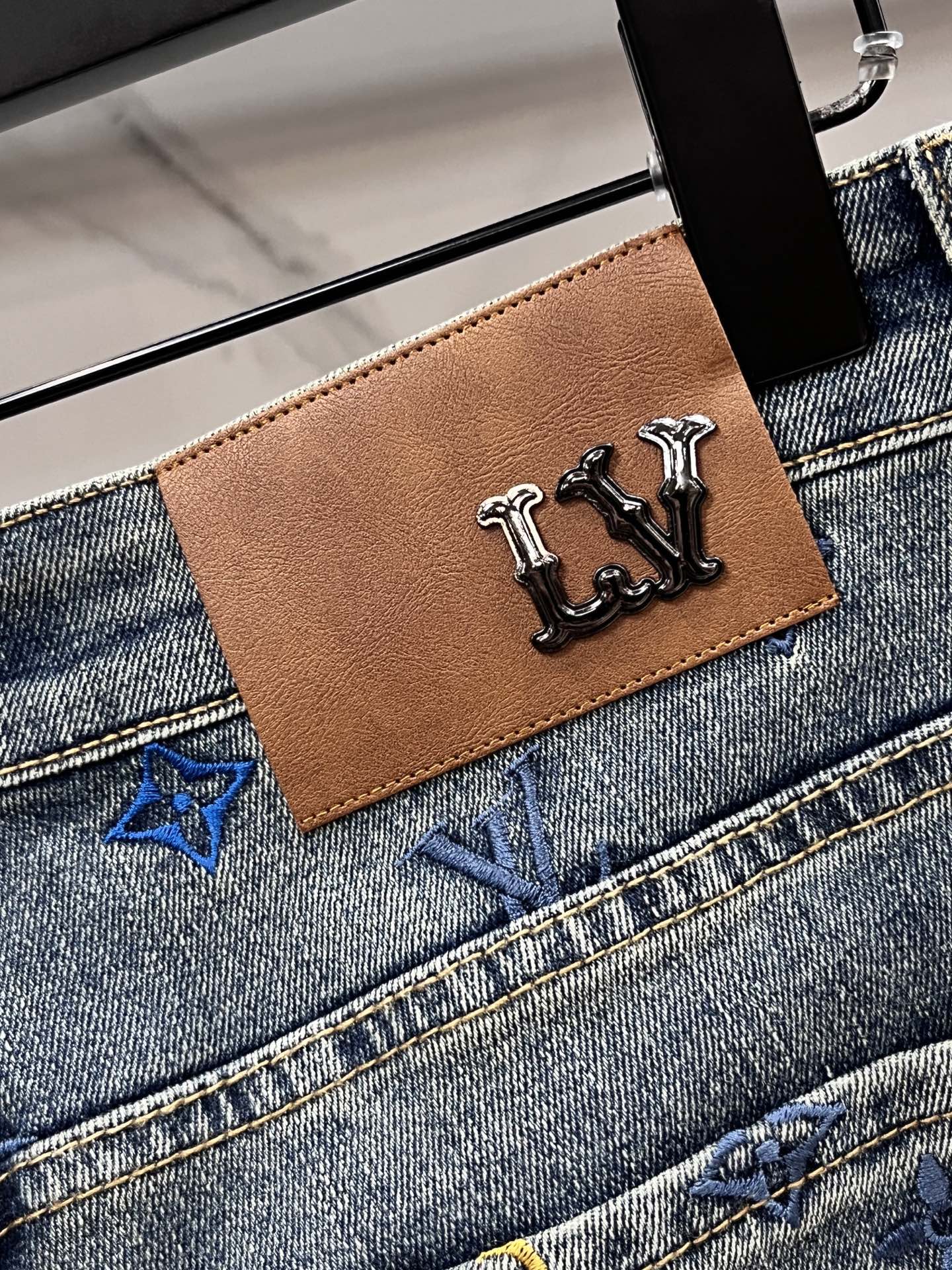 High luxury autumn and winter elastic slim fit denim pants XC0425091204