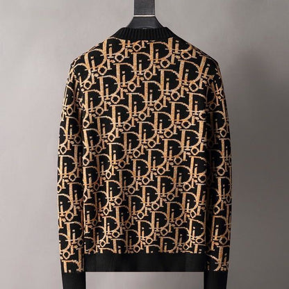 Men's knitted alphabet floral bottoming shirt