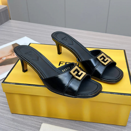 FD Square Toe Mid Heel Sandals 1025040206