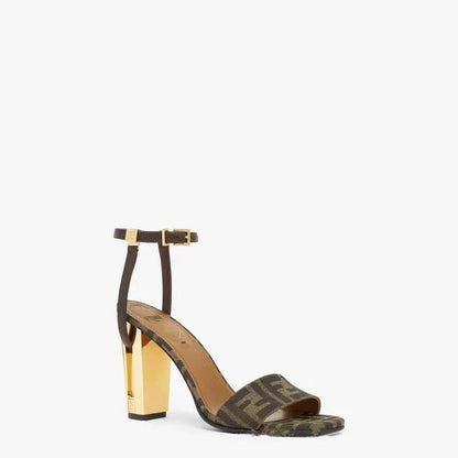 New Fashionable Thick Heel Fish Mouth Strip Sandals 1024022101