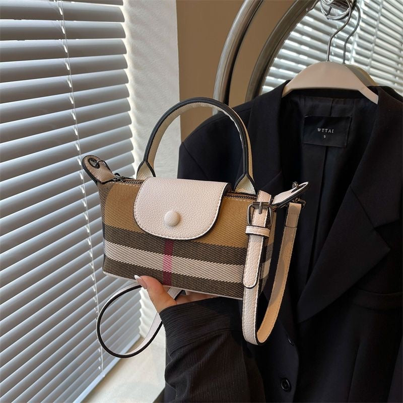 New casual retro plaid mini square bag PD042025051906