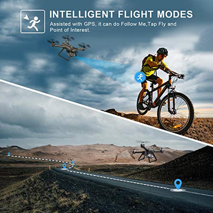 Holy Stone HS700E 4K UHD GPS Quadcopter with 5GHz FPV Transmission, Brushless Motor, Easy Auto Return Home, Follow Me and Outdoor Carrying Case