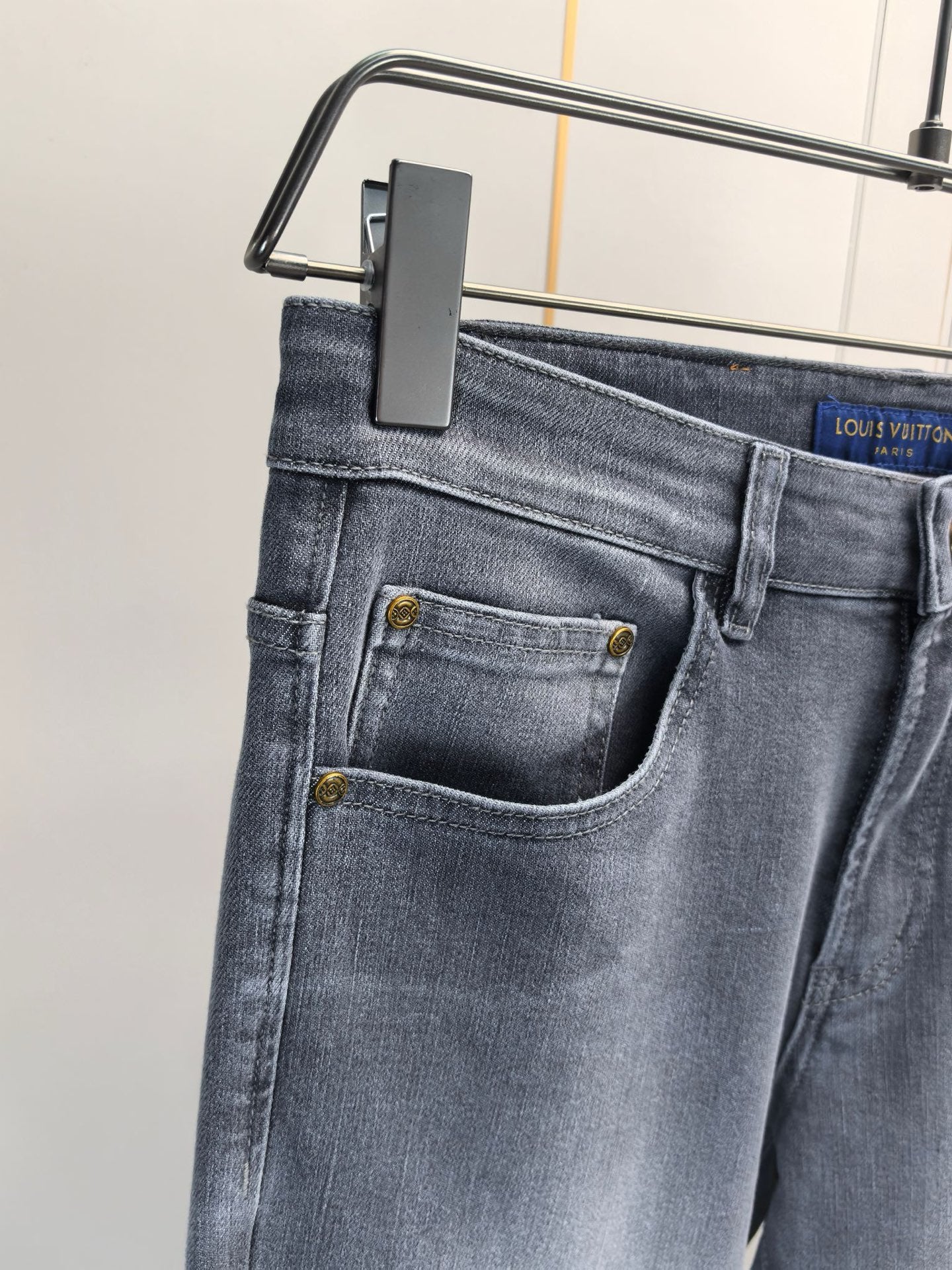 High luxury autumn and winter elastic slim fit denim pants XC0425091207