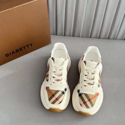 New plaid platform sneakers  PD042025051915
