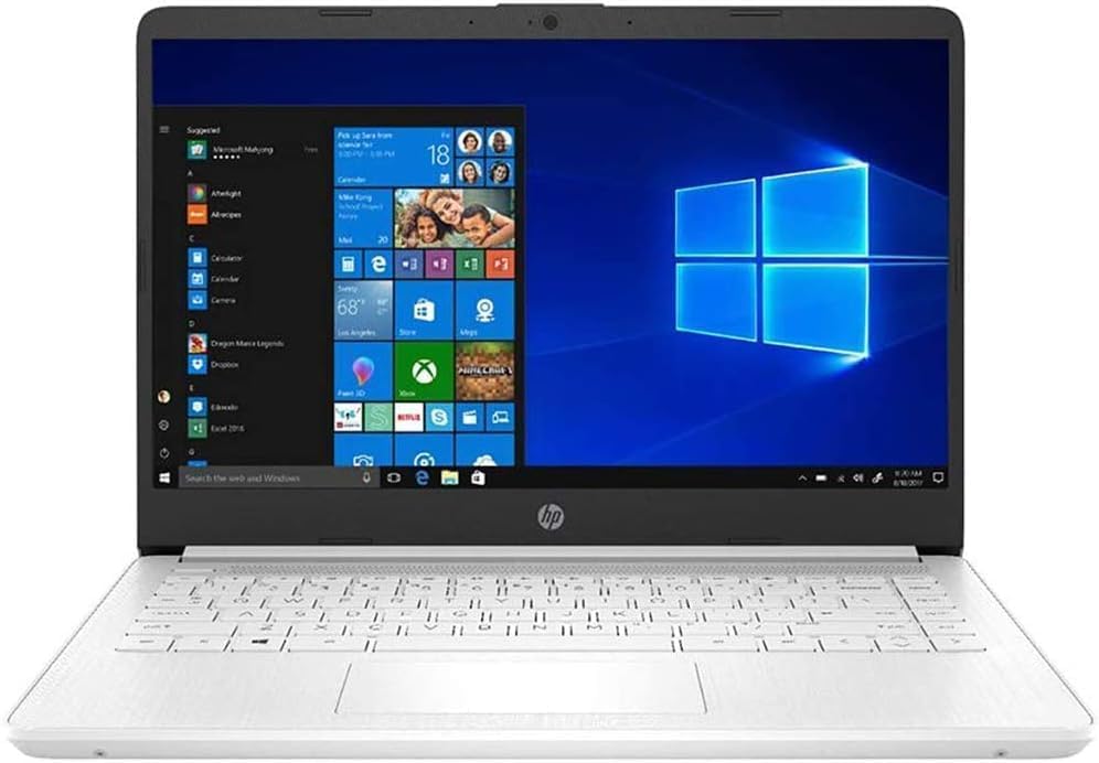 HP 2022 Stream 14" HD BrightView Laptop, Intel Celeron N4120, 16GB RAM, 64GB SSD, Intel HD Graphics, 720p Webcam, 1 Year Office 365, Gold, Win 11, 32GB Snowbell USB Card