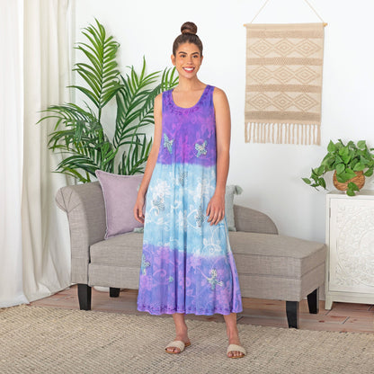 Butterflies & Blooms Long Dress | Fair Trade