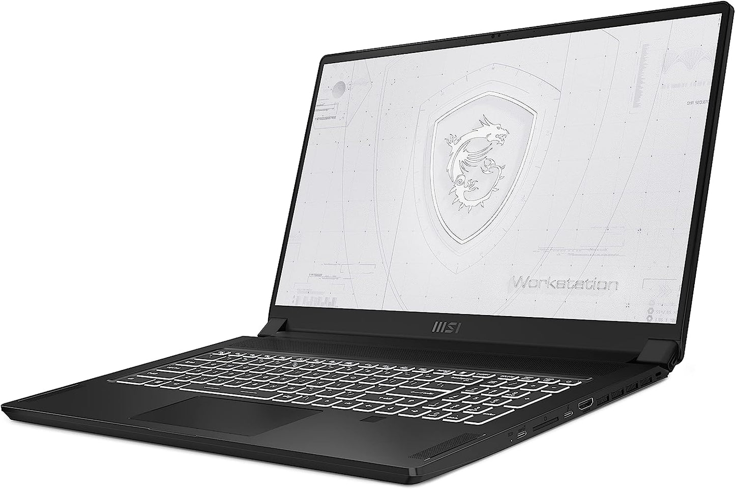 MSI WS76 Workstation Laptop: 17.3" 144Hz FHD 1080p, Intel Core i9-11900H, NVIDIA Quadro RTX A5000, 64GB, 1TB SSD, Thunderbolt 4, WiFi 6E, TPM2.0 Fingerprint, Win10 PRO, Black (11UM-468)