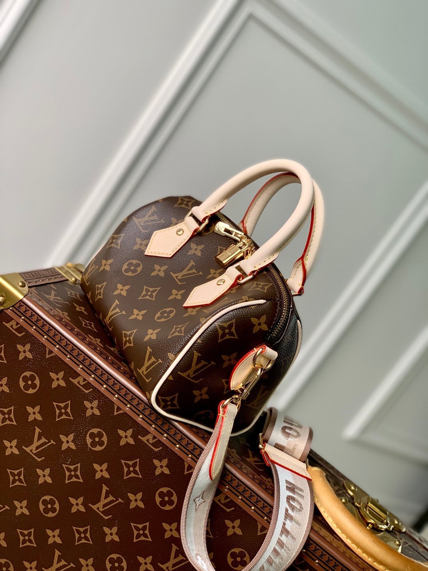 Speedy Bandouliere 20 Monogram Beige Strap 0423112121