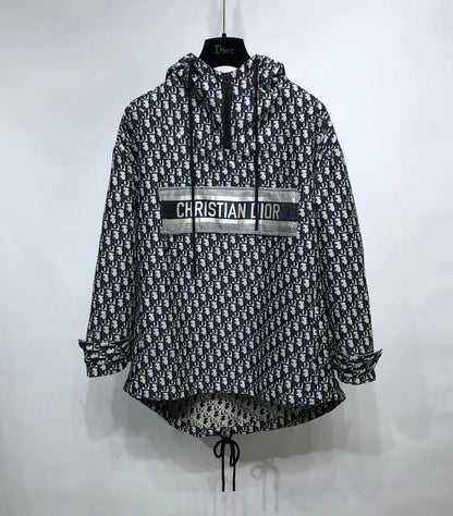 24 new personality print half zipper pullover hooded loose casual hoodie long-sleeved top