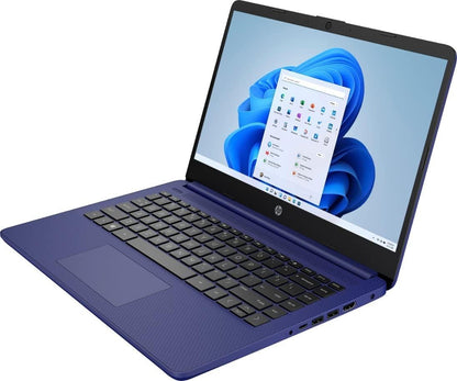 HP 2022 Stream 14" HD BrightView Laptop, Intel Celeron N4120, 16GB RAM, 64GB SSD, Intel HD Graphics, 720p Webcam, 1 Year Office 365, Gold, Win 11, 32GB Snowbell USB Card