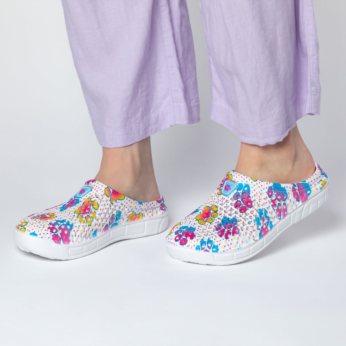 Rainbow Paw Slip-On Clogs