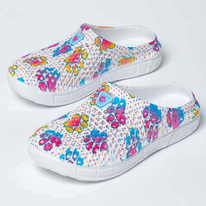 Rainbow Paw Slip-On Clogs