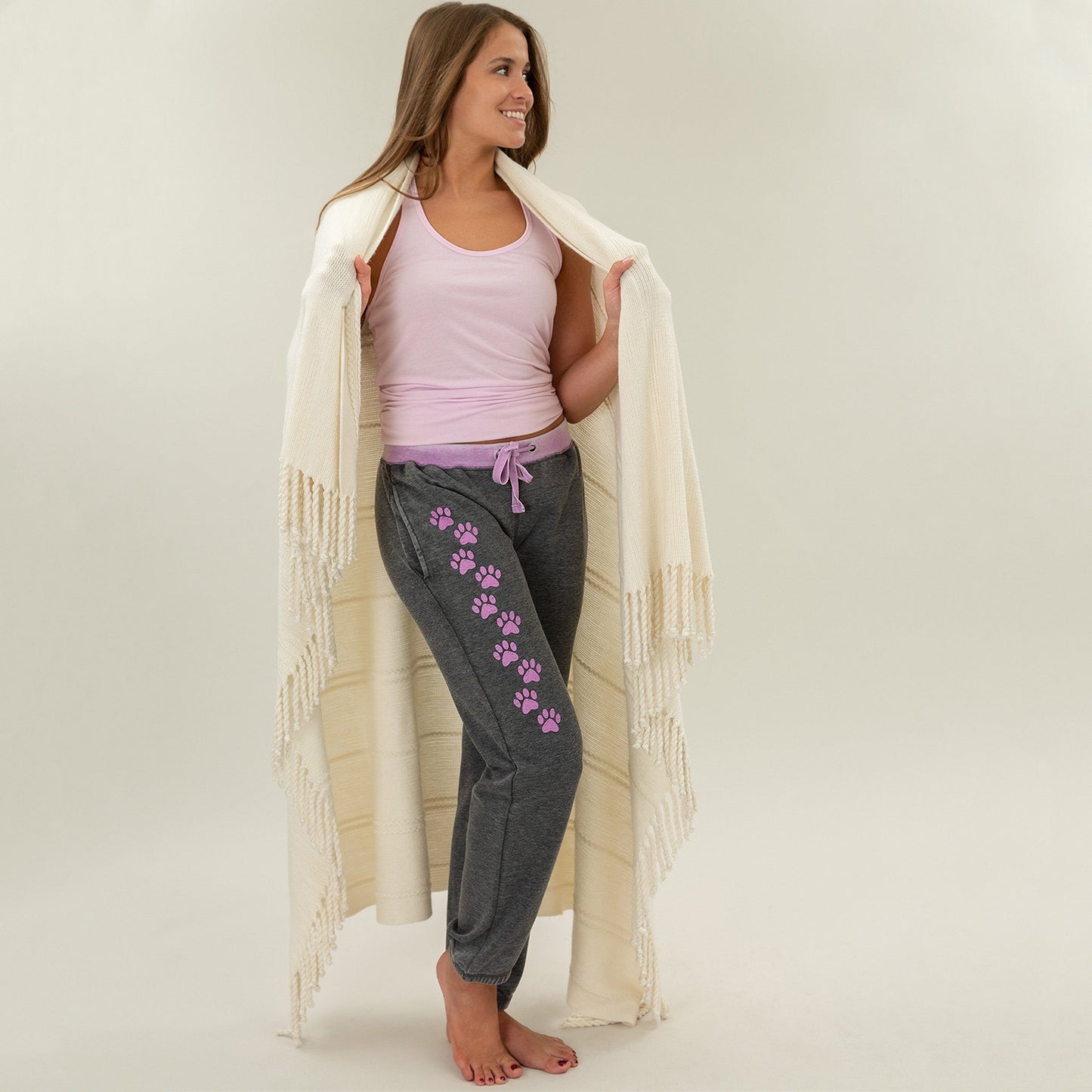 Walking Paws Burnout Sweatpants with Pockets