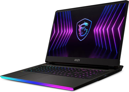 MSI GE77HX Raider 17.3" 360Hz (Intel 12th Gen i7-12800HX, NVIDIA GeForce RTX 3080 Ti 16GB 175W, 64GB DDR5 RAM, 4TB PCIe SSD) FHD Thin Bezel Gaming Laptop, Thunderbolt 4, RGB Backlit, Win 11 Home