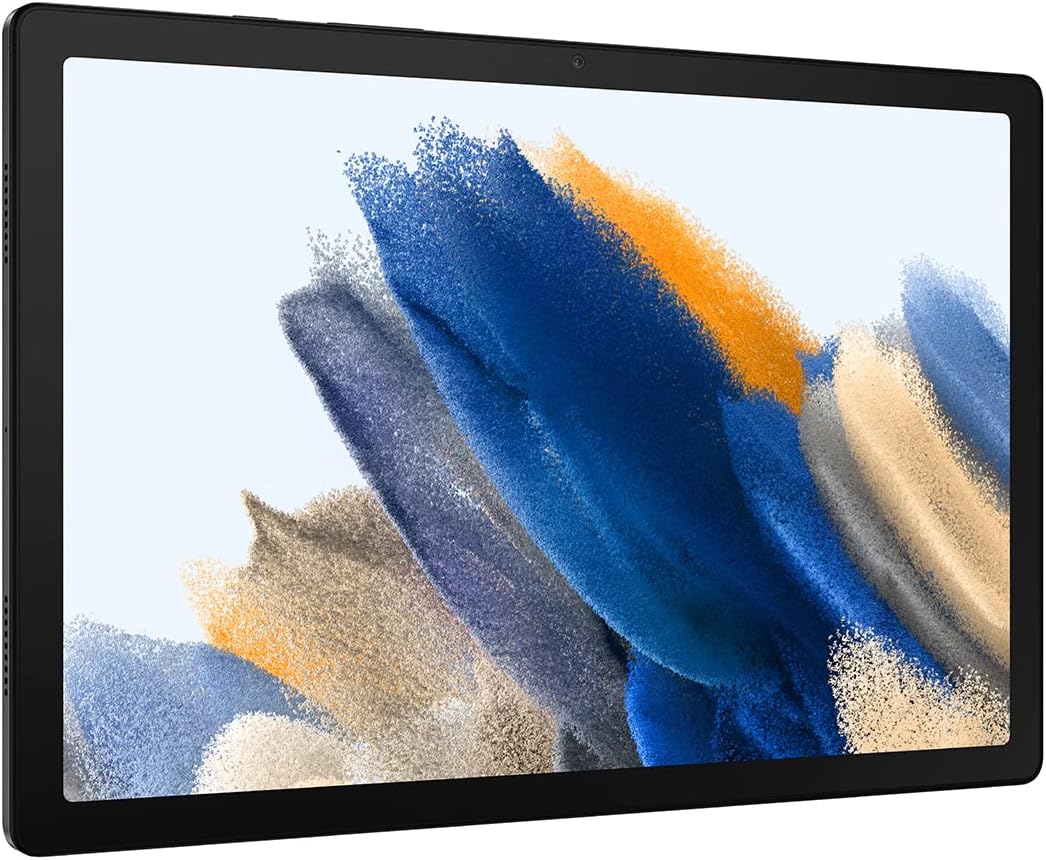 2022 Galaxy Tab A8 10.5” Inch 32 GB Wi-Fi Android 11 Touchscreen International Tablet Bundle – MDTec Hard Back Tri-Fold Stand Cover Case and 64GB microSD Card [Gray]