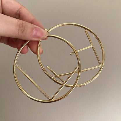 Personality Big Circle Letter Earrings 1024041833