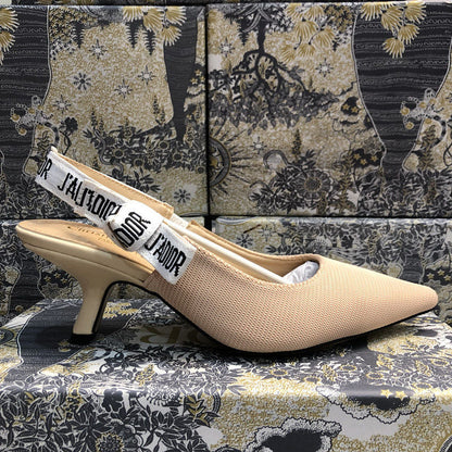 Harajuku Stripe D Letter Pointed Toe Pumps