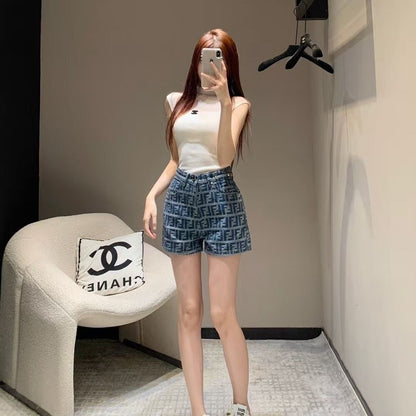 New women's fashion versatile printed shorts PD0425070101