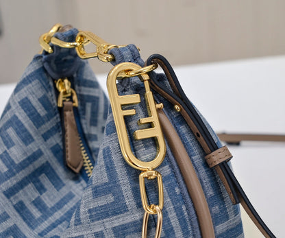 Fashion Design Large Capacity Women's Shoulder Bag Stylish Handheld Genuine Leather Canvas Messenger Bag 0424082104