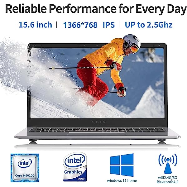 Btrwo™ 🔥 Laptop 15.6 Inch 4GB DDR4 128GB SSD, Windows 11