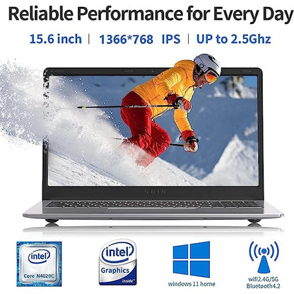 Btrwo™ 🔥 Laptop 15.6 Inch 4GB DDR4 128GB SSD, Windows 11
