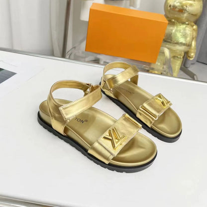 New V logo 5 colors printed sandals fashion casual beach sandals XC04051806