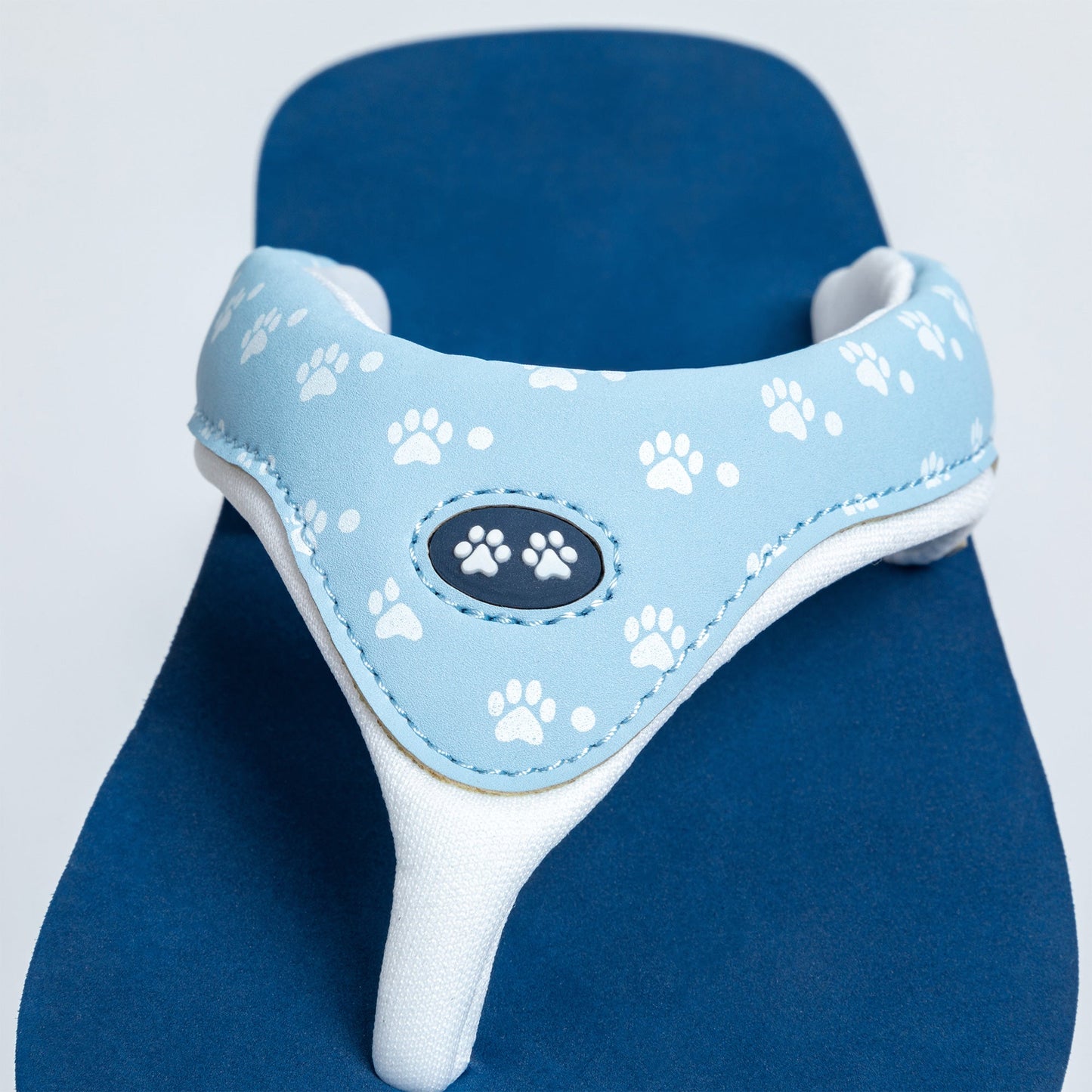 Cushy Comfort Paw Print Flip Flops