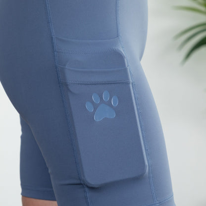 Paw Print High Rise Shorts with Pockets