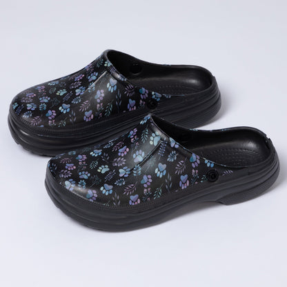 Paw Print Indoor/Outdoor Clog Slipper Shoes