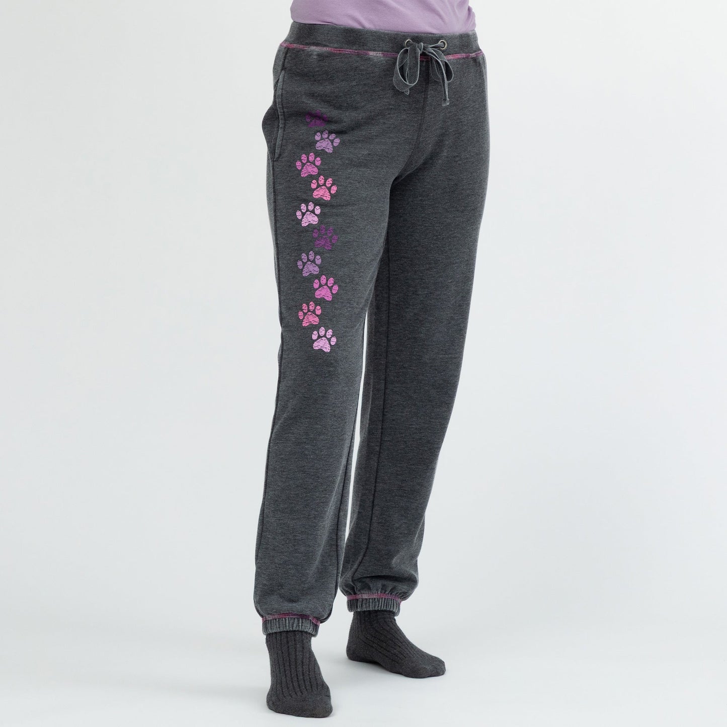 Walking Paws Burnout Sweatpants with Pockets