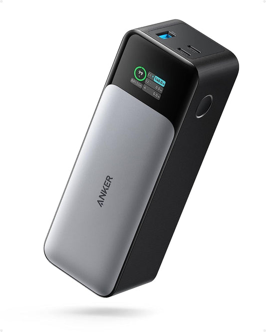 Anker 737 Power Bank (PowerCore 24K), 24,000mAh 3-Port Portable Charger with 140W Output, Smart Digital Display, Compatible with iPhone 14/13 Series, Samsung, MacBook, Dell, AirPods, and More