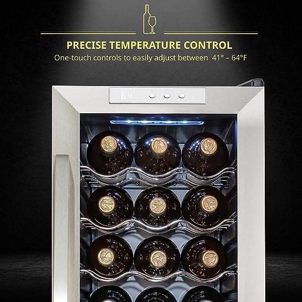 🔥Hot Sale Now🔥 18 Bottle Compressor Wine Refrigerator with Lock