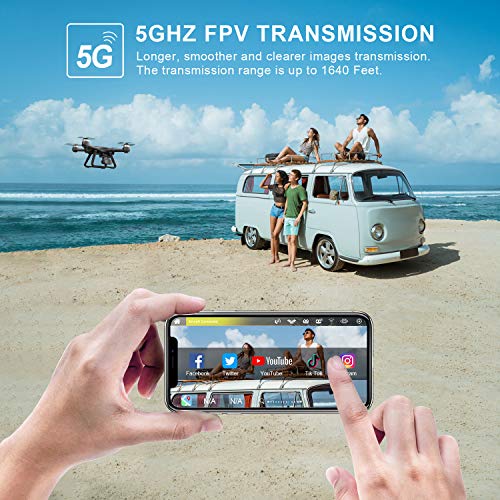 Holy Stone HS700E 4K UHD GPS Quadcopter with 5GHz FPV Transmission, Brushless Motor, Easy Auto Return Home, Follow Me and Outdoor Carrying Case
