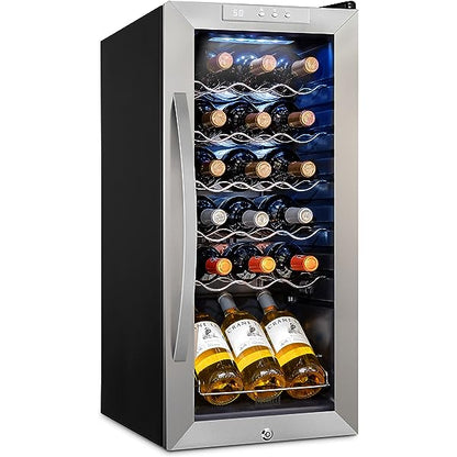 🔥Hot Sale Now🔥 18 Bottle Compressor Wine Refrigerator with Lock