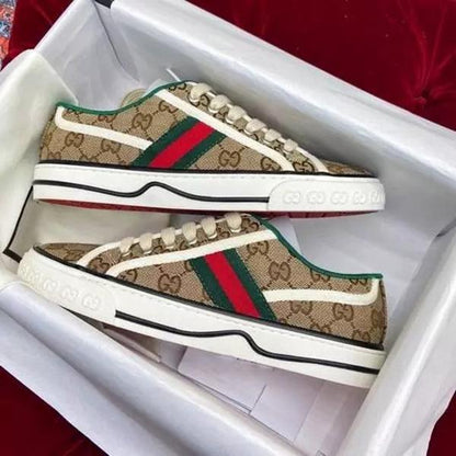 Women 2G Low-top Brown Luxury Shoes Sneakers