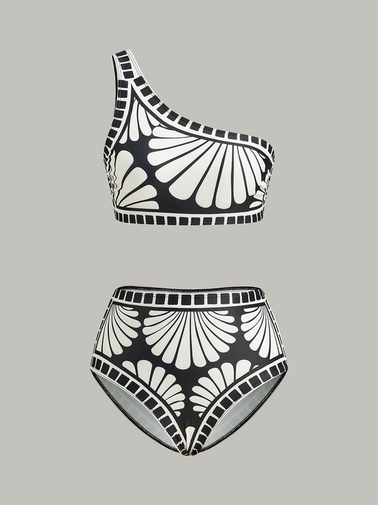 Asymmetrical One-Shoulder Bikini Set
