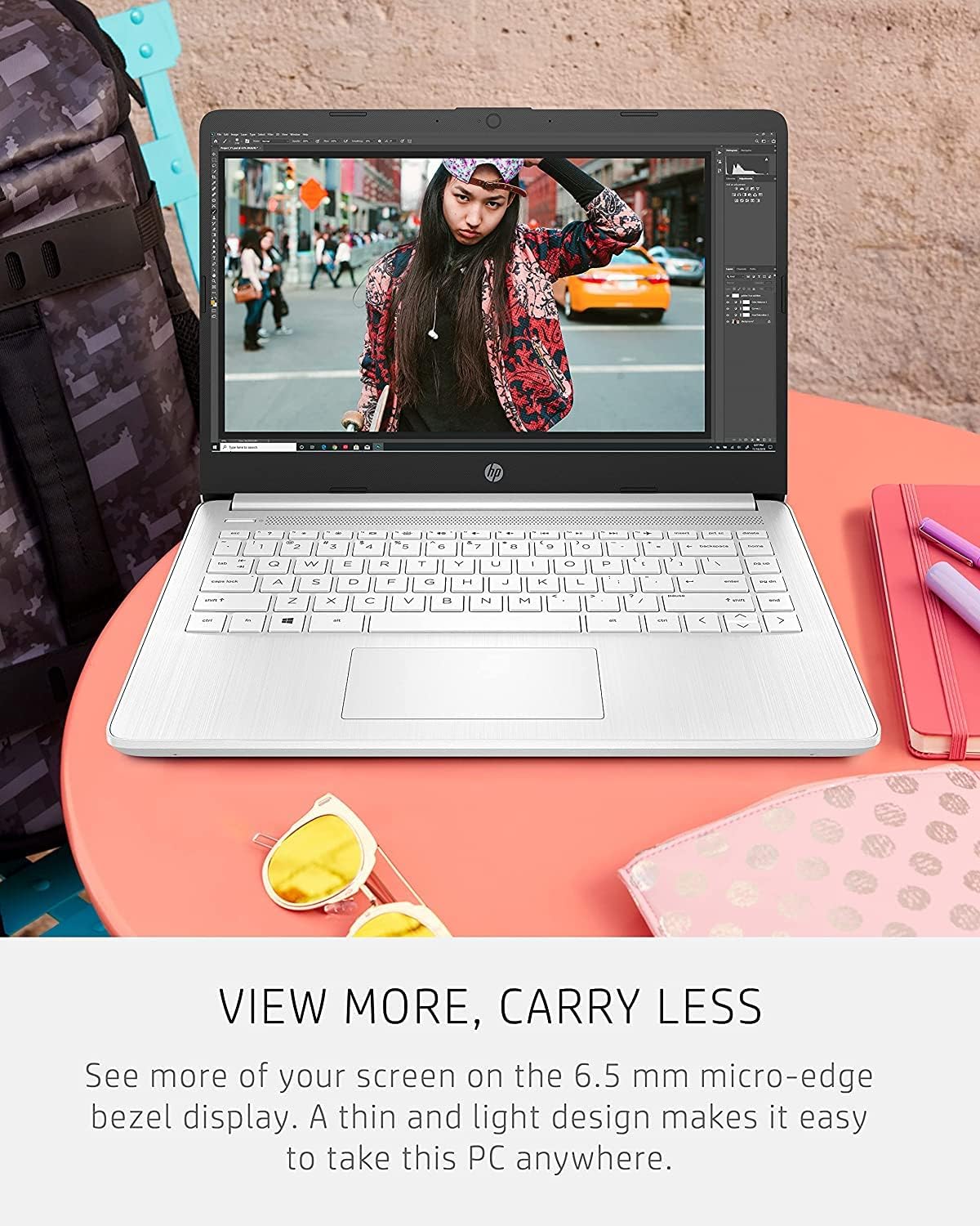 HP 2022 Stream 14" HD BrightView Laptop, Intel Celeron N4120, 16GB RAM, 64GB SSD, Intel HD Graphics, 720p Webcam, 1 Year Office 365, Gold, Win 11, 32GB Snowbell USB Card