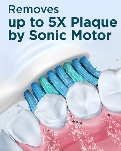 Sonic Electric Toothbrush for Adults - Rechargeable Electric Toothbrushes with 8 Brush Heads, & Travel Case,Teeth Whitening , Power Electric Toothbrush with Holder, Once Charge for 120 Days - H8 Pink