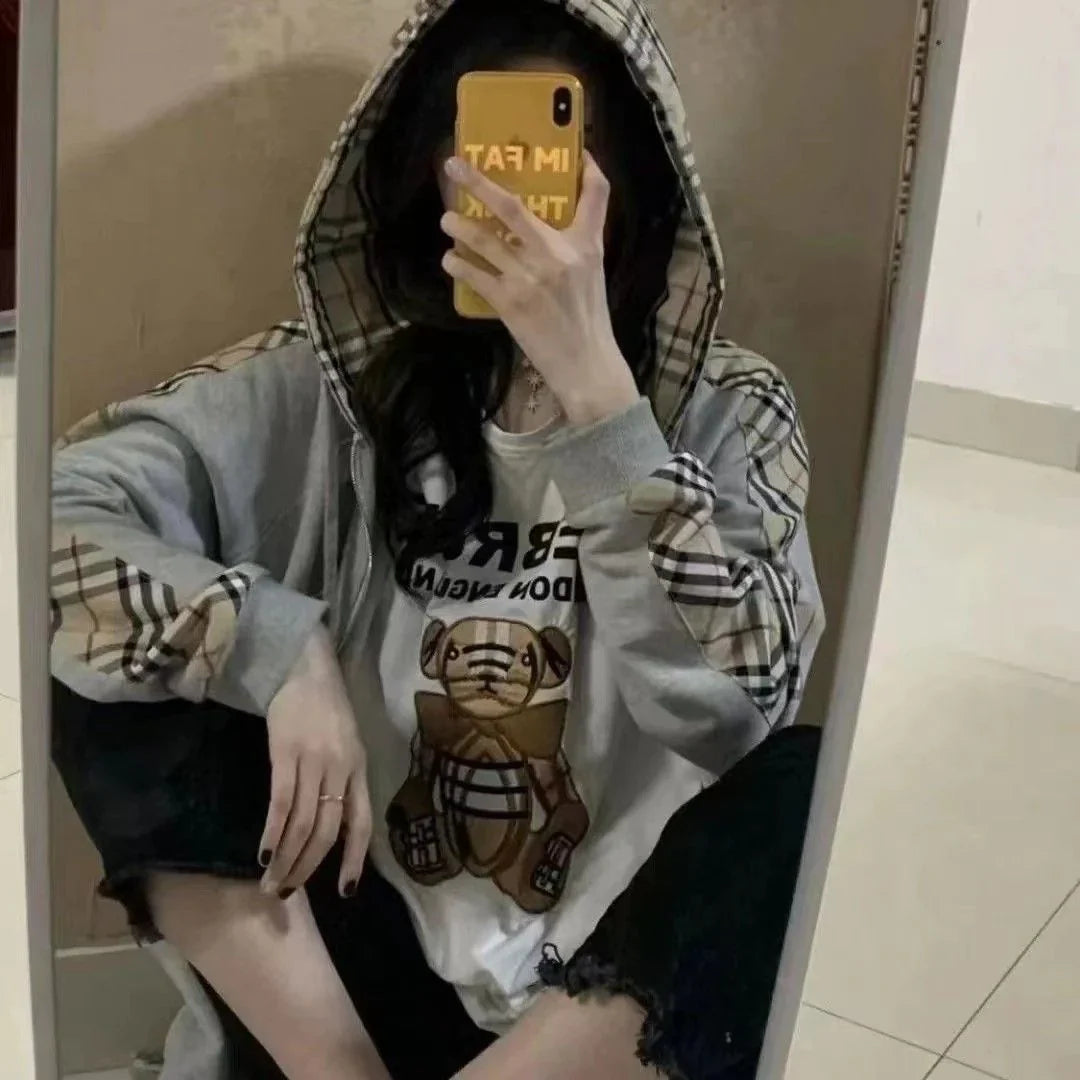 Long Sleeve Hooded Zip Cardigan Jacket 0823122601