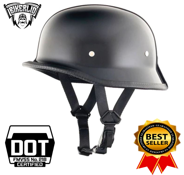 German Mayan style motorcycle helmet black | Biker Lid and get Free Sunglasses Deal (value 19.95)