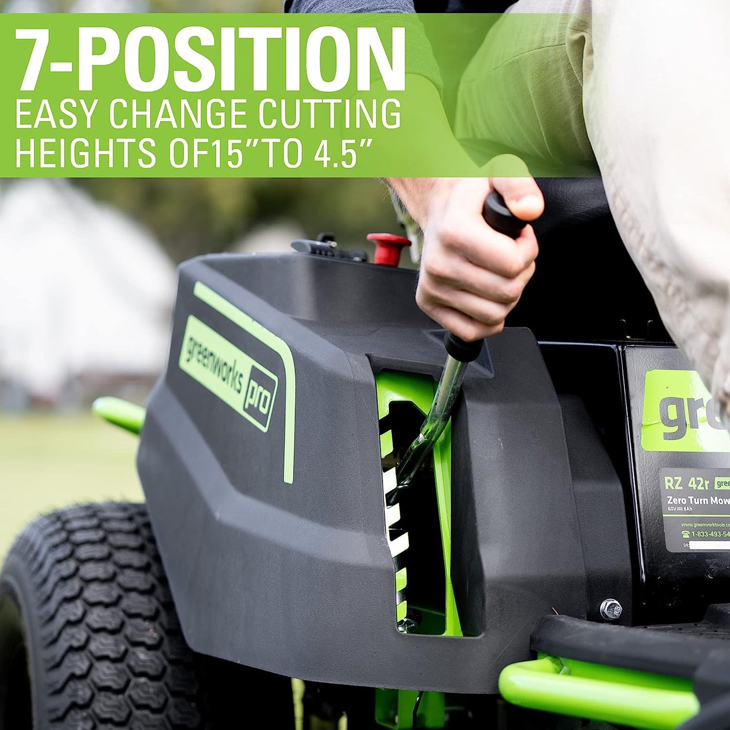 Greenworks PRO 80V 42” Riding Lawn Mower, CROSSOVERZ Zero Turn Lawn Mower, Including 5.0Ah Batteries(6 Packs) and Dual Port Turbo Chargers(3 Pcs)