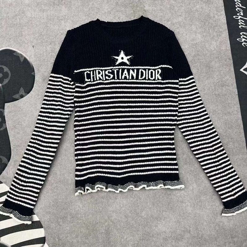 Fashion new color block crew neck sweater PD1023072413