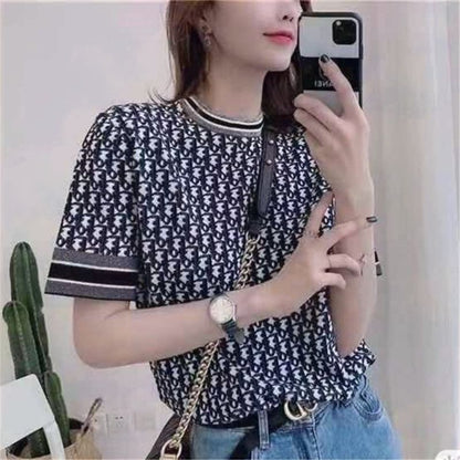 Ice Silk Knit T-shirt PD10041105