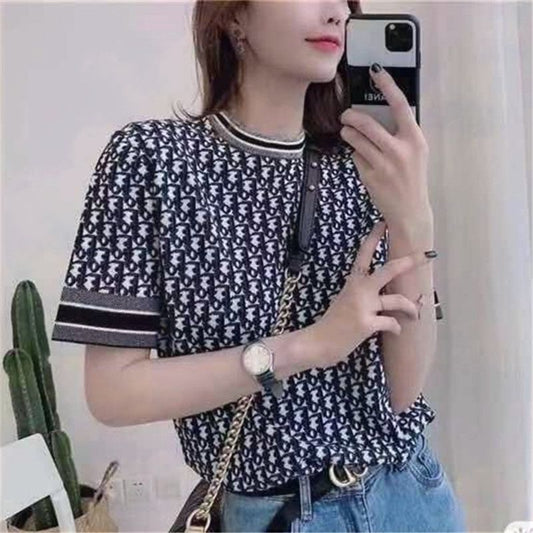 Ice Silk Knit T-shirt PD10041105