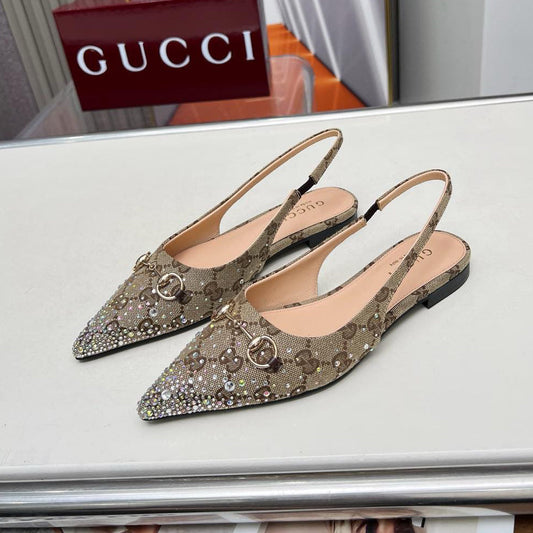25 Ladies New Shiny Diamond Flat Heel Arrow Sandals 0425031805