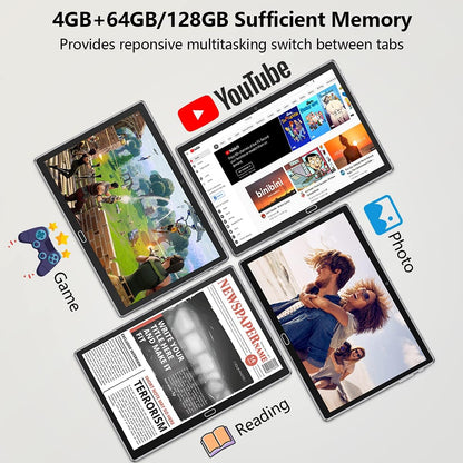 2 in 1 Tablet 10.1 Inch, Android 11.0 Tablets, 64GB/128GB ROM, Dual 4G Cellular with Keyboard, 18MP Camera, Octa-Core Processor, WiFi, GPS, Bluetooth, Google Certified Tablet PC(2023 Gray)