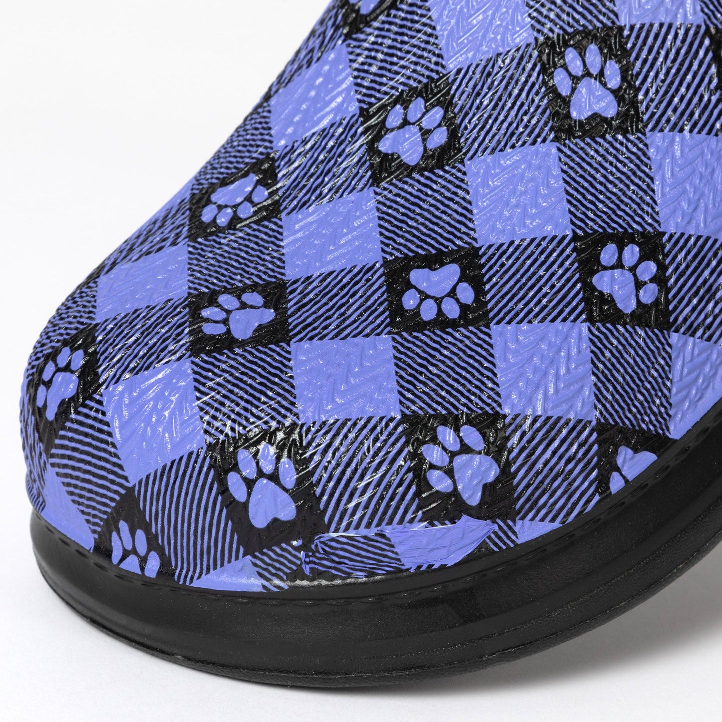 Paw Print Faux Fur Lined Slipper Shoes with Comfort Heel